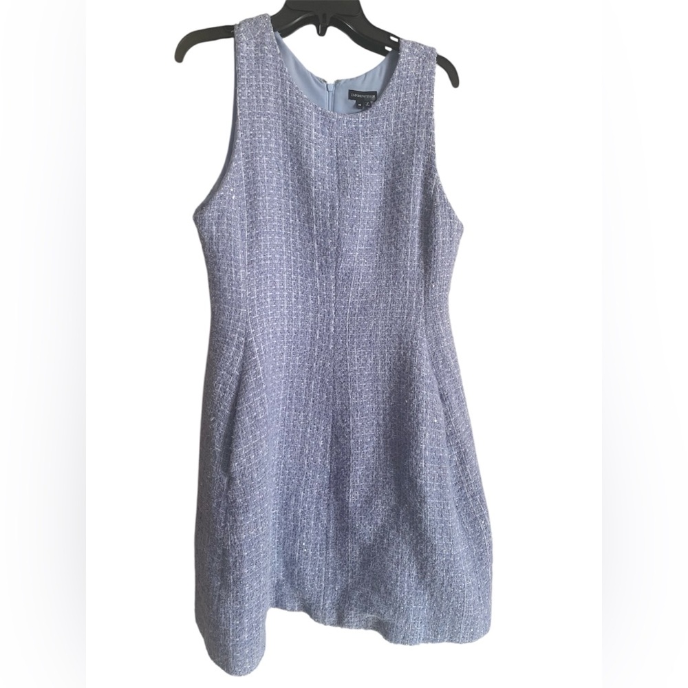 Emporio Armani sz 48 tweed dress with pockets.